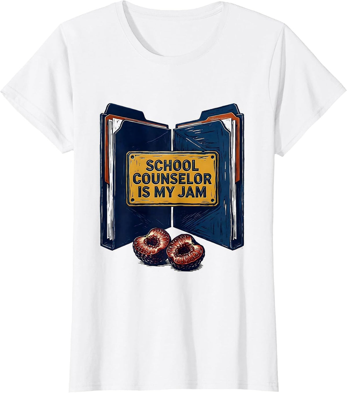 Women's School Counselor Is My Jam Funny School Psychologist Staff T-Shirt - White