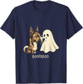 Boopadoo Cute Ghost Dog Mom Halloween Humor T-Shirt - Navy Blue