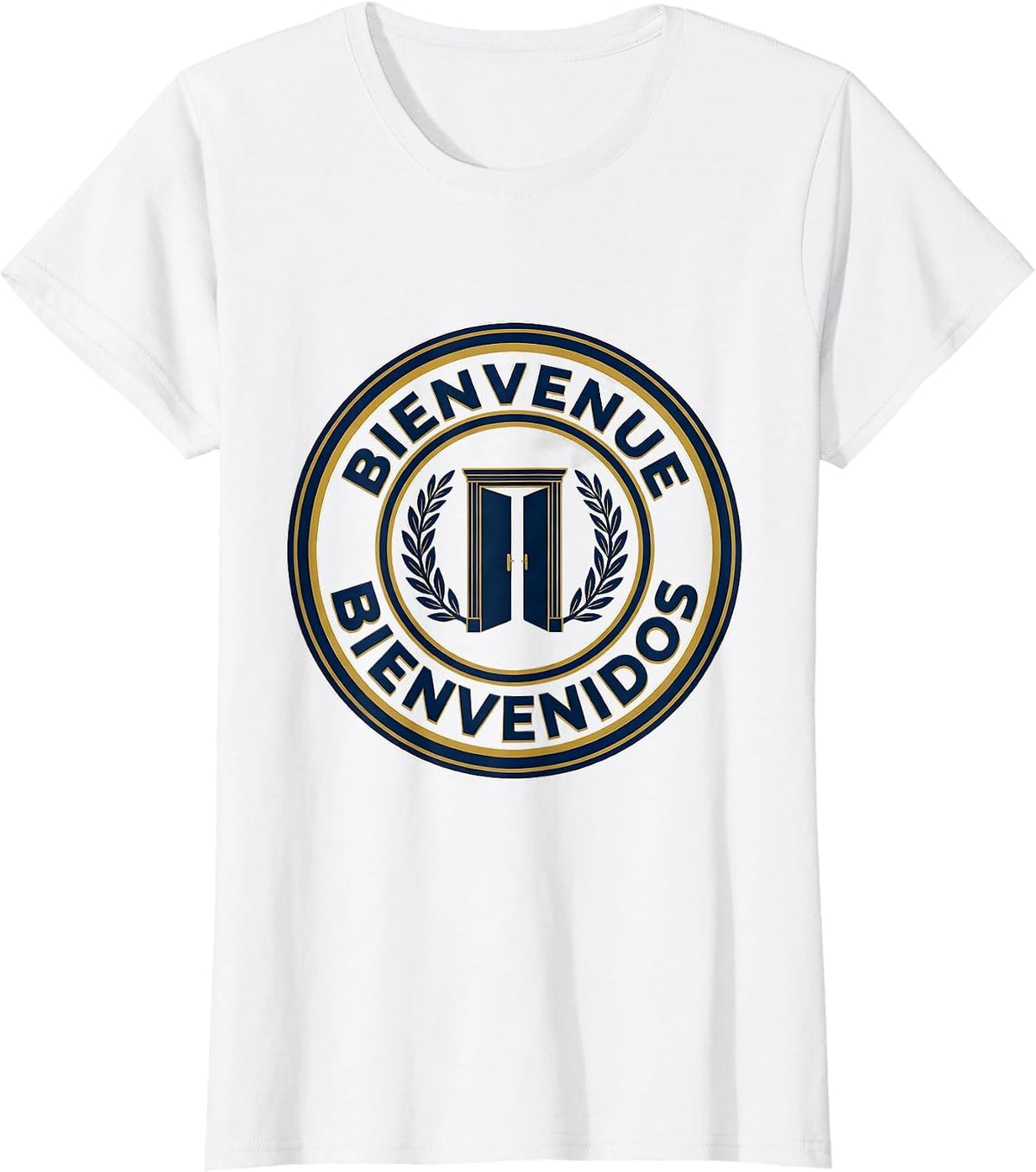 Bienvenue, Bienvenidos Bilingual Teacher Multilingual Pride T-Shirt - White