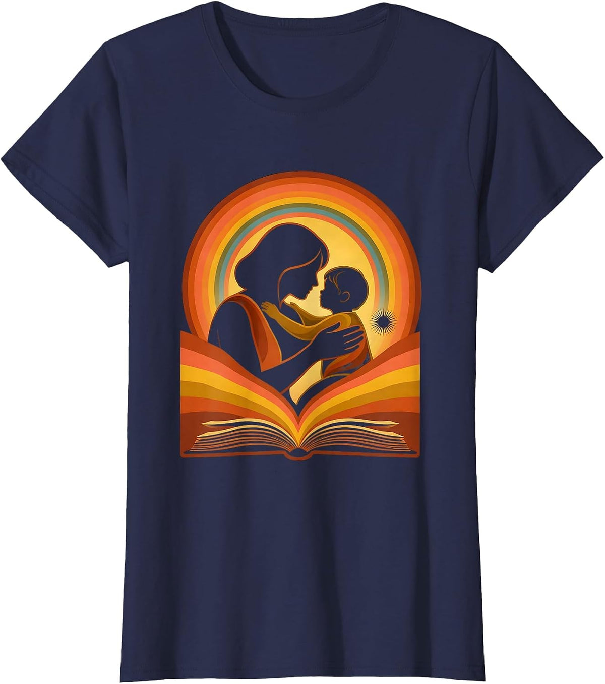 Women's Paraprofessional Supportive Hand Graphic Design T-Shirt - Navy Blue