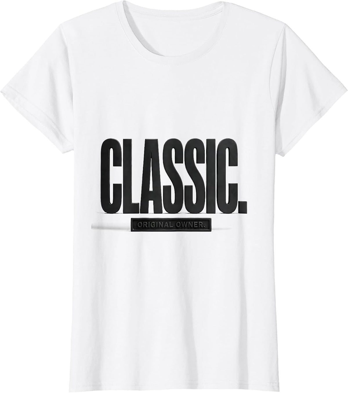 Classic Original Owner Minimalist Funny Car Guy Gift T-Shirt - White