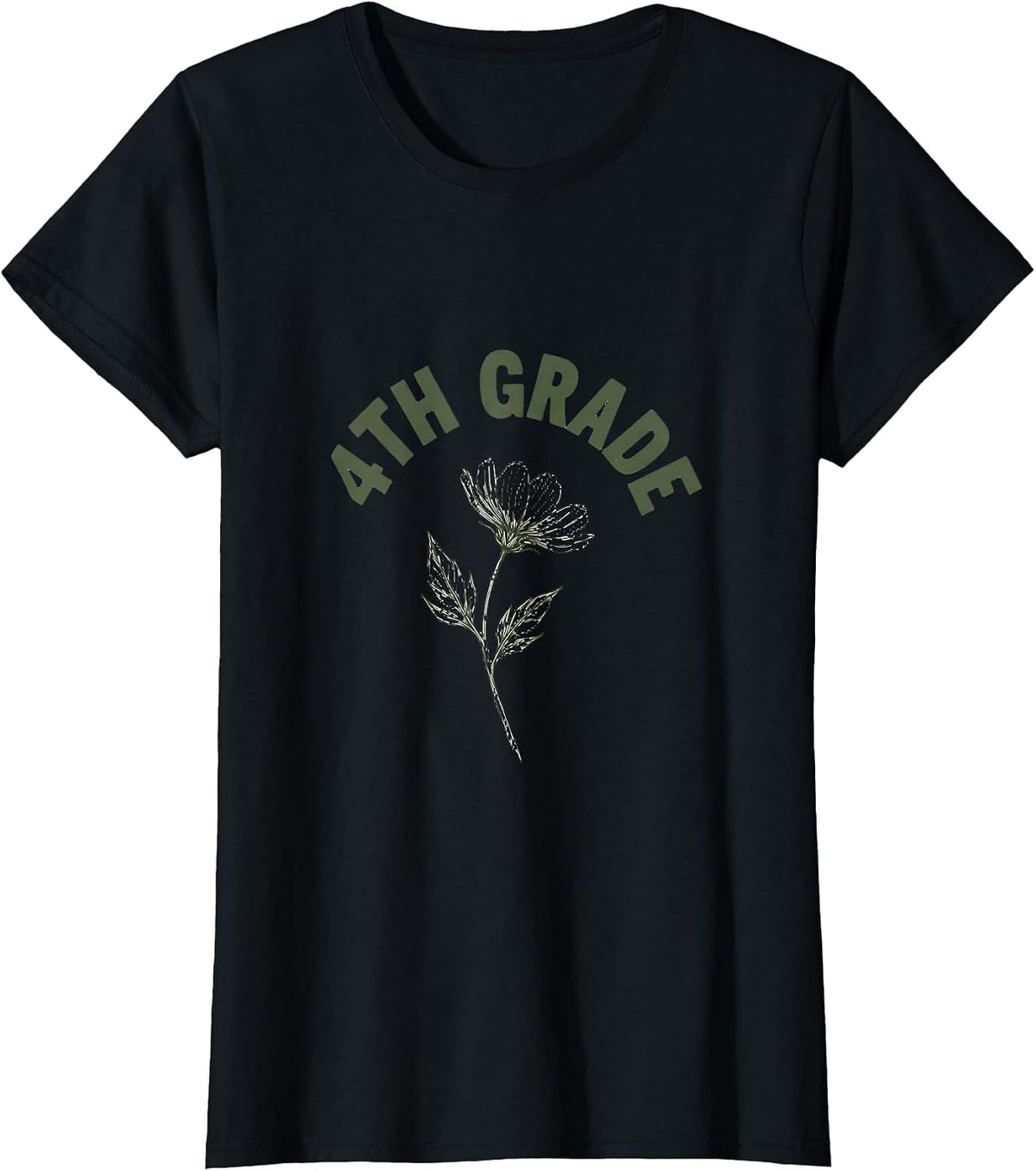 4th Grade Boho Minimalist Back To School Teacher Gift T-Shirt - Black