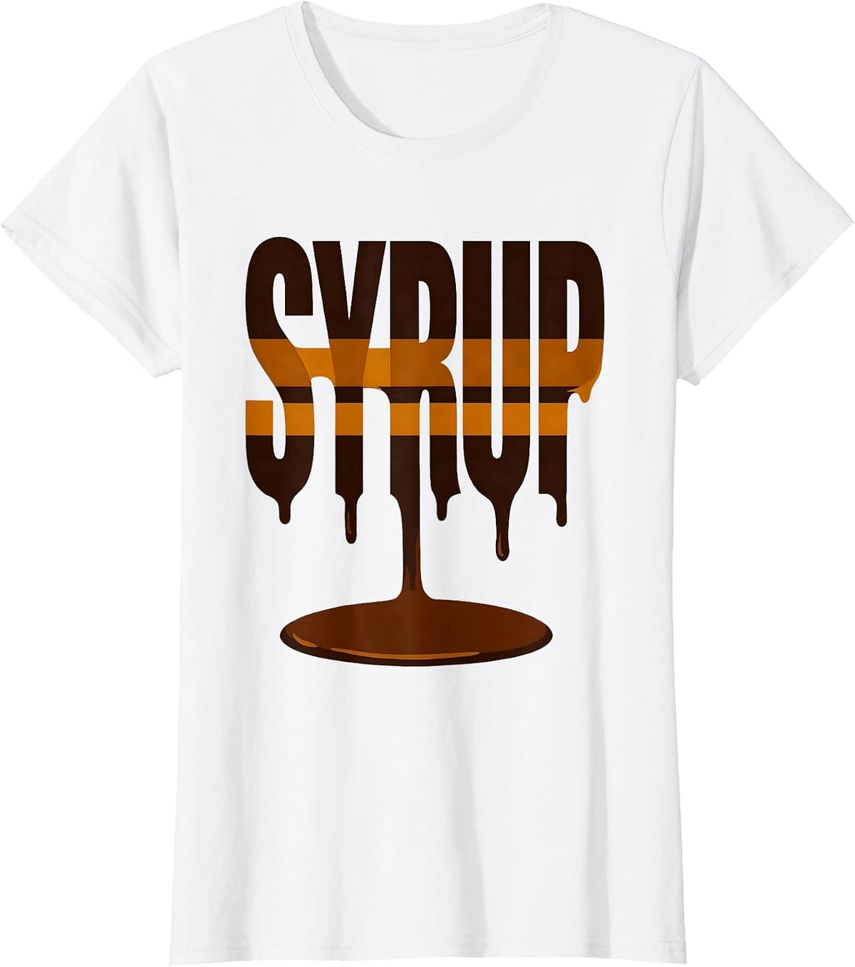 Women's Syrup Minimalist Halloween Food Costume Party Wear T-Shirt - White