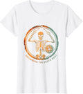 Women's Halloween Skeleton Drummer Death Beat Design T-Shirt - White