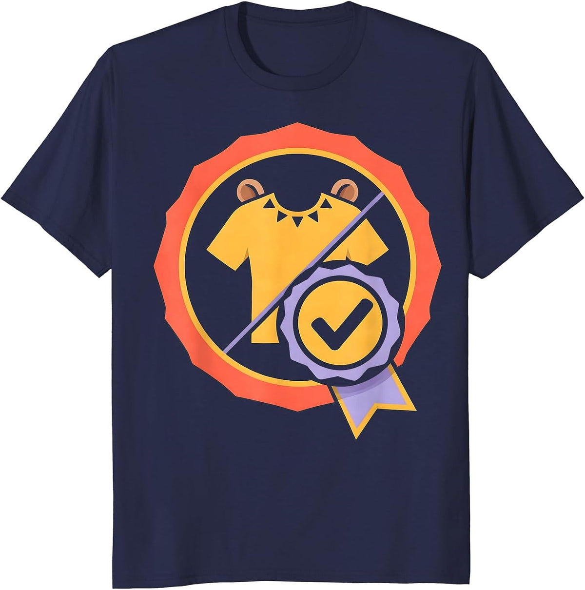Pretend I'm A Fox Lazy Halloween Costume Alternative T-Shirt - Navy Blue