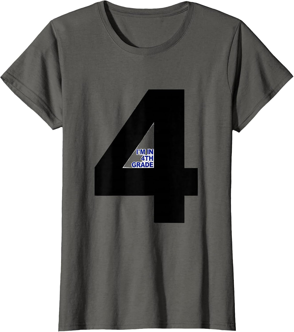 Women's I'm In 4th Grade Whimsical Back To School Teacher Student T-Shirt - Asphalt Grey