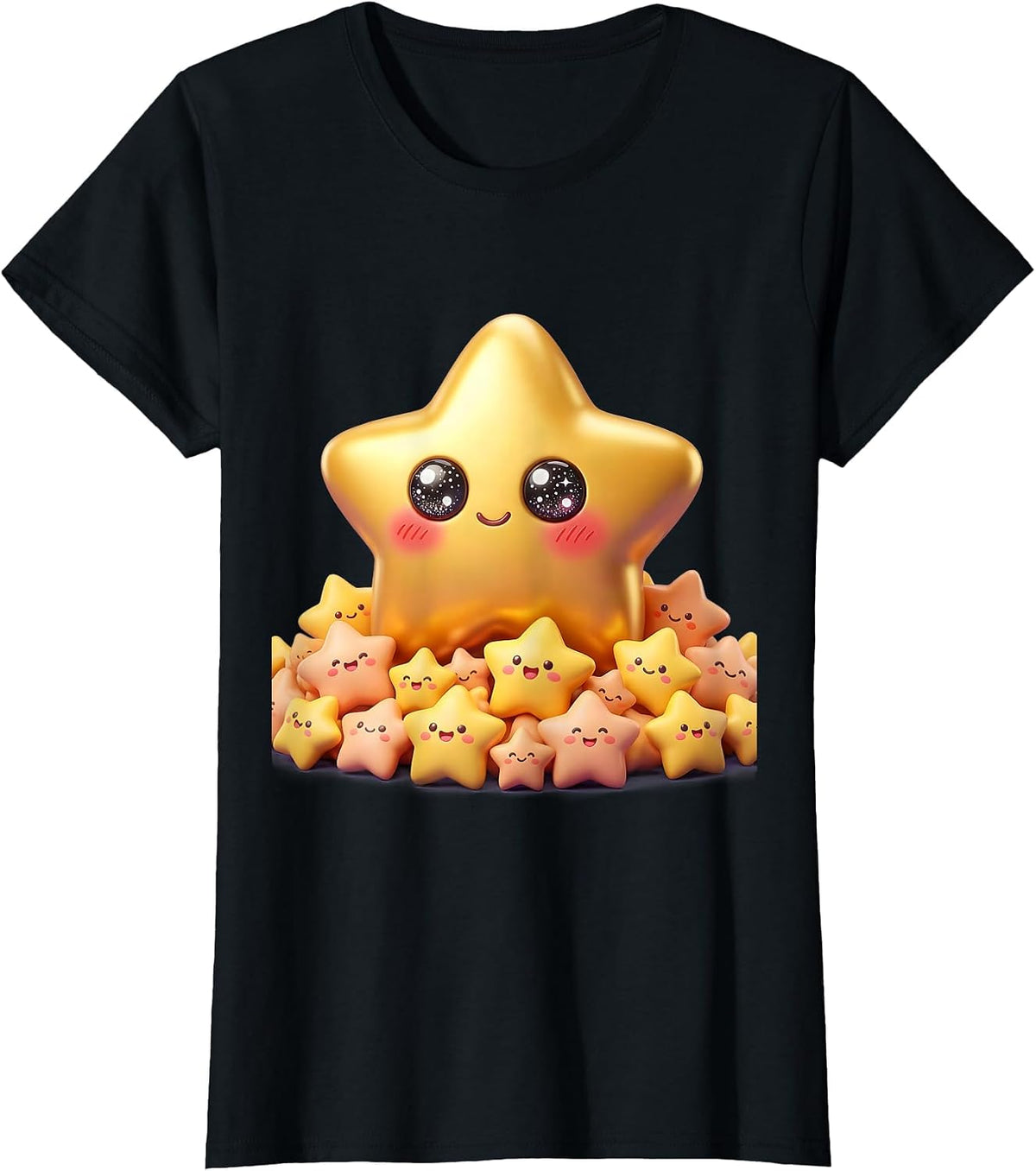 Women's 5th Grade Teacher Gold Star Desk Illustration T-Shirt - Black