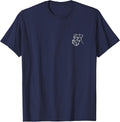 Miniature Schnauzer Minimalist Badge Patch Line Art T-Shirt - Navy Blue