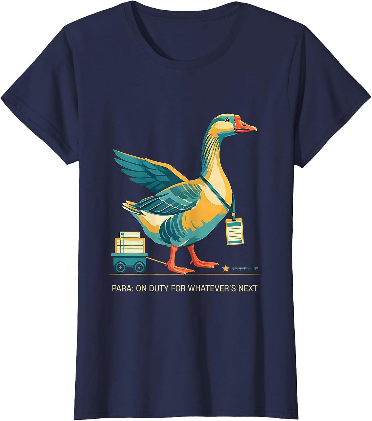 Women's Para On Duty For Whatever's Next Funny Paraprofessional SPED T-Shirt - Navy Blue