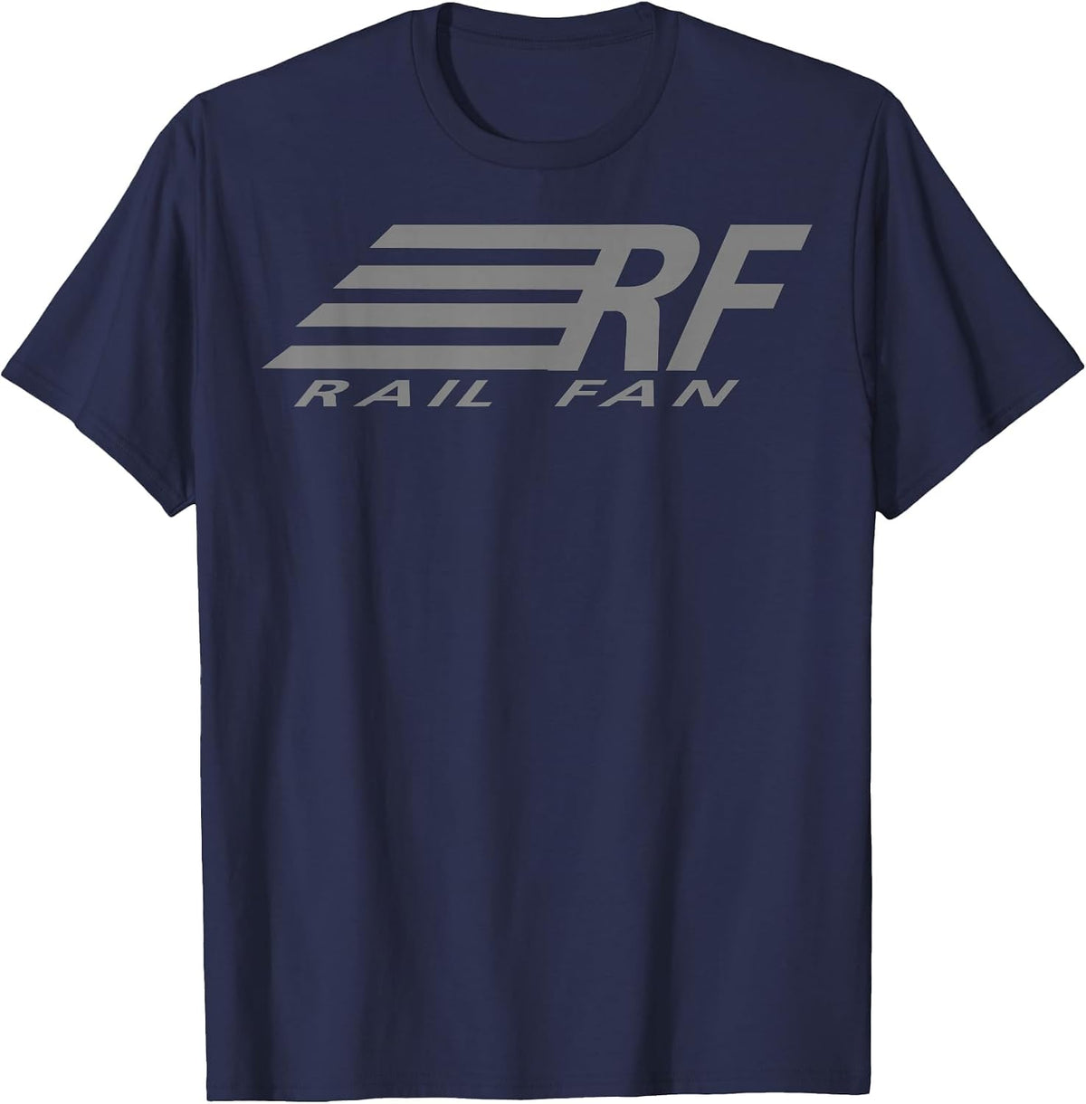 Railroad Train Enthusiast RailFan T Shirt T-Shirt - Navy Blue