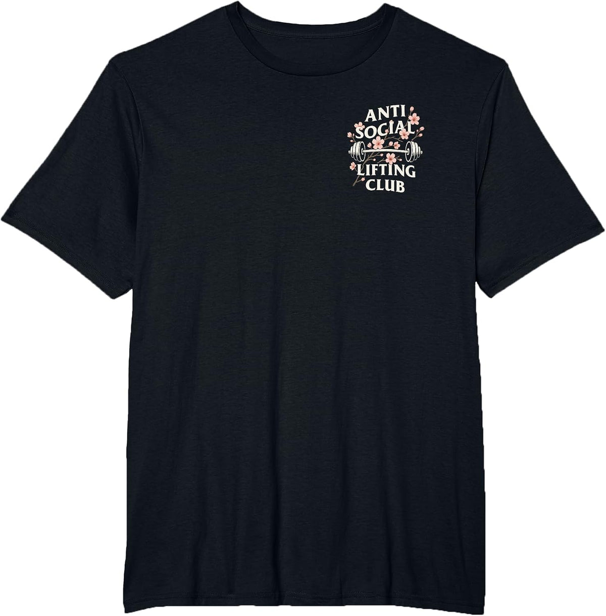 Cherry Blossom Gym Powerlifting Sakura Strength Apparel T-Shirt - Black