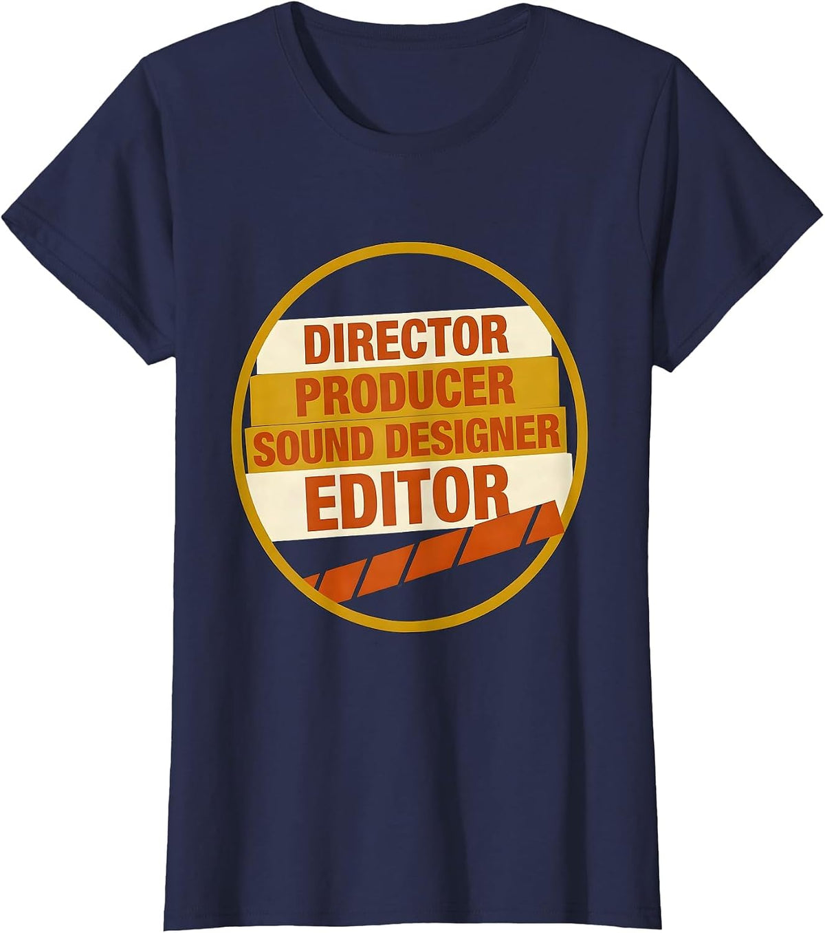 Women's Director Producer Sound Designer Editor Filmmaker T-Shirt - Navy Blue