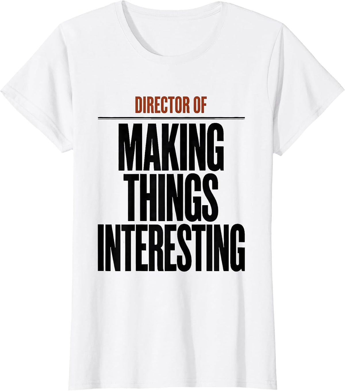 Director Of Making Things Interesting Funny Sarcastic Humor T-Shirt - White