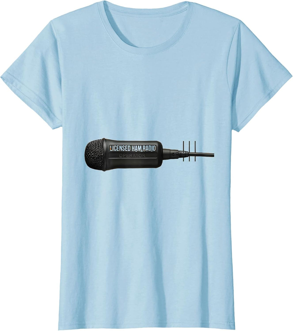 Women's Licensed Ham Radio Operator Minimalist Hobbyist Pride T-Shirt - Baby Blue