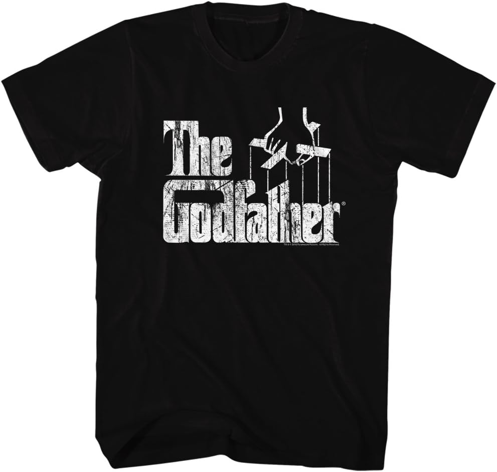 The Godfather Shirt Distressed Adult Black Tee T-Shirt - As Pictured