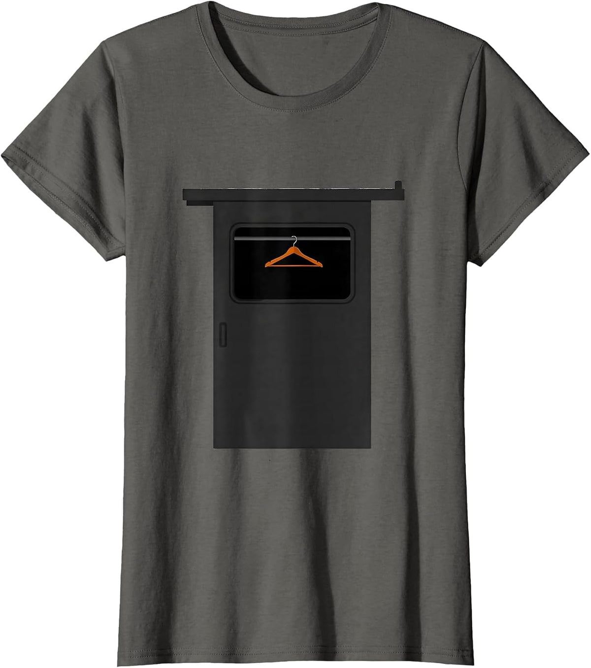 Women's Sliding Van Door Wardrobe Retro Van Life Nomads T-Shirt - Asphalt Grey