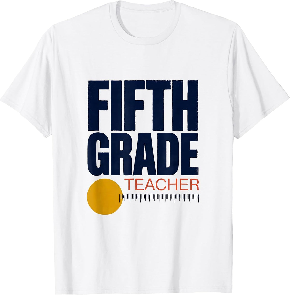 Men's Fifth Grade Teacher Screenprint Poster Back to School T-Shirt - White