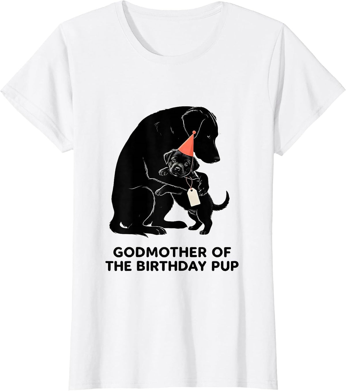 Women's Godmother Of The Birthday Pup Funny Dog Party Gift For Kids T-Shirt - White