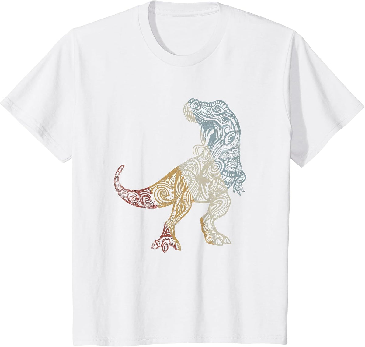 Dinosaur Retro Style Vintage T-Shirt - White