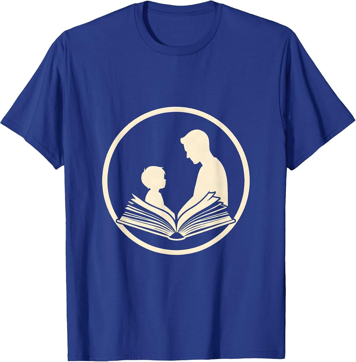 Paraprofessional Reading Together Graphic Design T-Shirt - Royal Blue