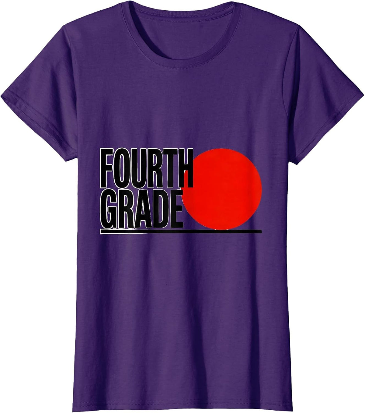 Women's Fourth Grade Retro Teacher Student Back To School T-Shirt - Purple