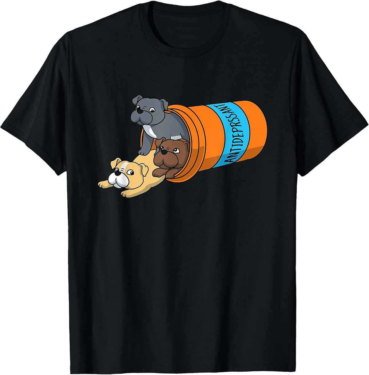Antidepressant Pitbull T-Shirt - Black