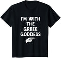 I’m with Greek Goddess Funny Halloween Matching Costume T-Shirt - Black