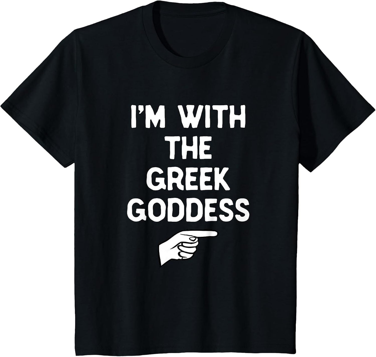 I’m with Greek Goddess Funny Halloween Matching Costume T-Shirt - Black