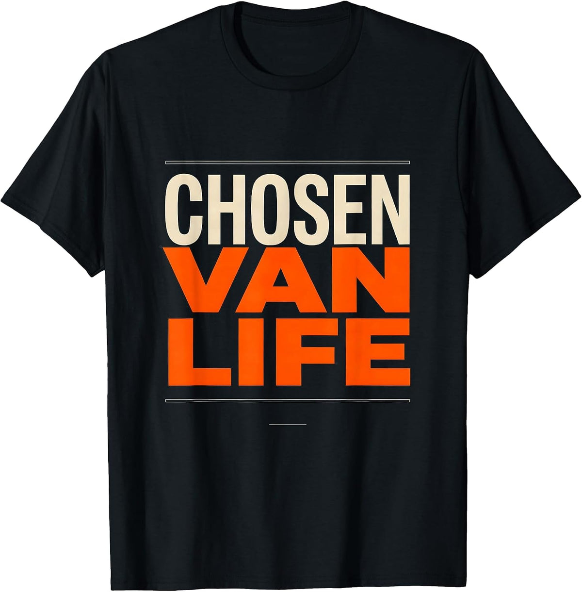 Men's Chosen Van Life Retro Van Dwellers Nomads Gift T-Shirt - Black