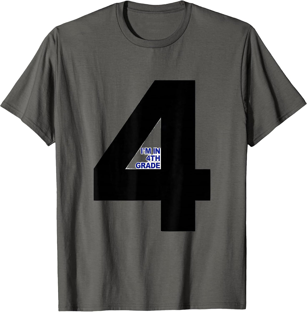 Men's I'm In 4th Grade Whimsical Back To School Teacher Student T-Shirt - Asphalt Grey