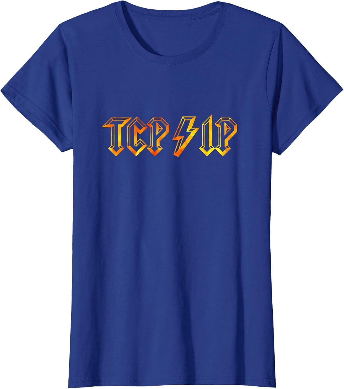 TCP/IP in Rock N Roll Style - Computer Geeks' Networking T-Shirt - Royal Blue
