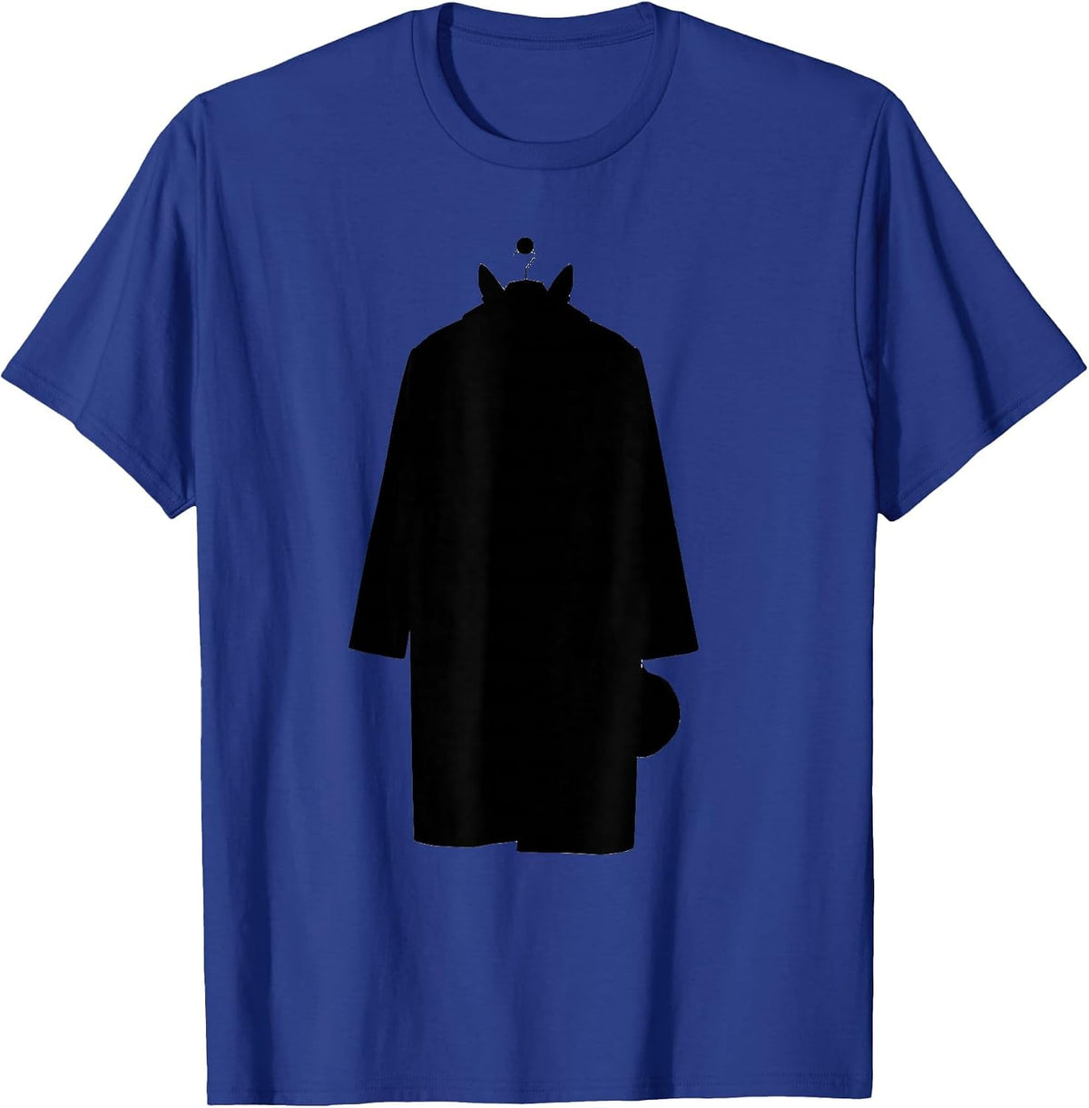Oversized Coat Chihuahua Silhouette Dog Lover Humor T-Shirt - Royal Blue