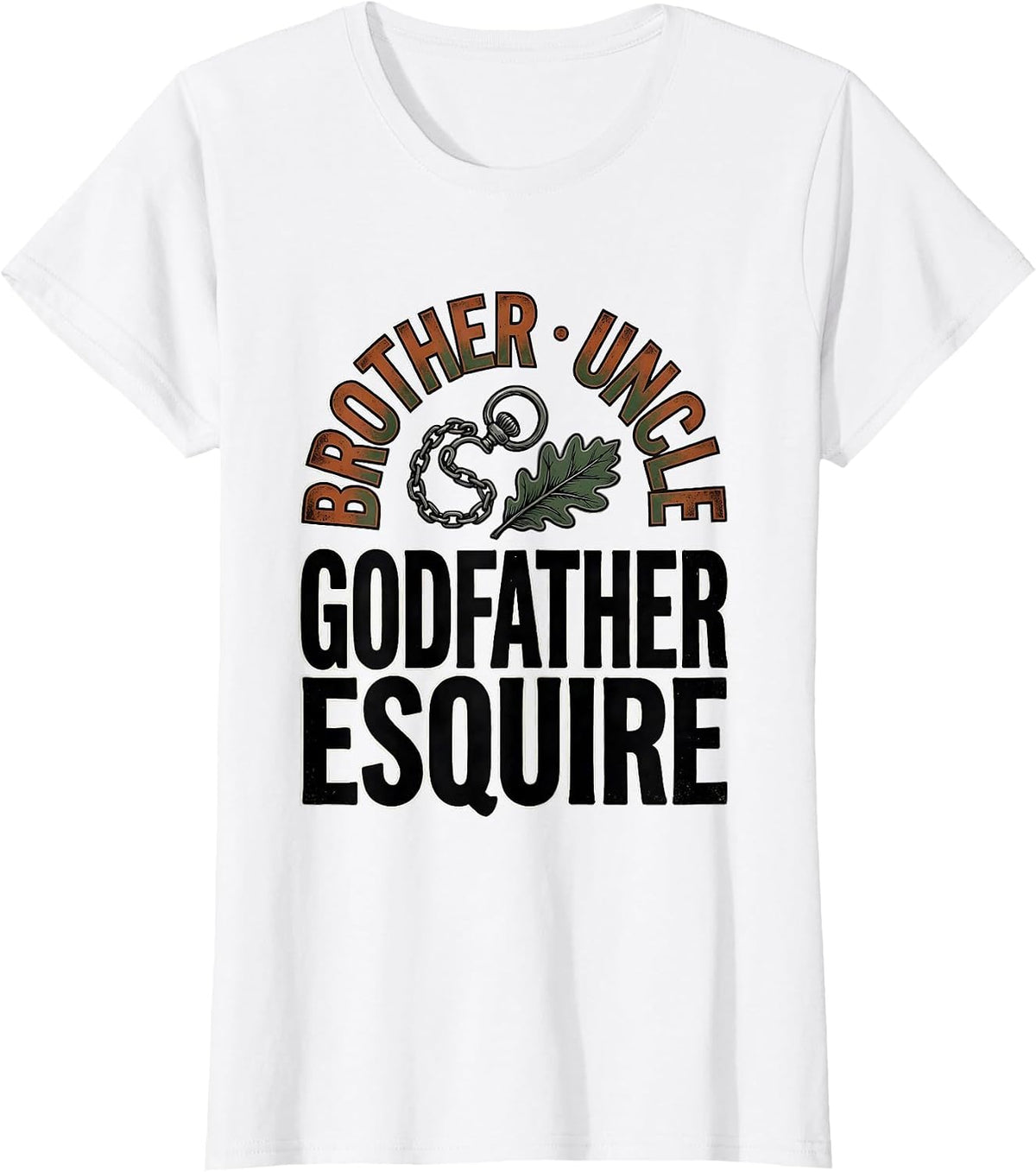 Brother Uncle Godfather Esquire Vintage Funny Uncle Pride T-Shirt - White