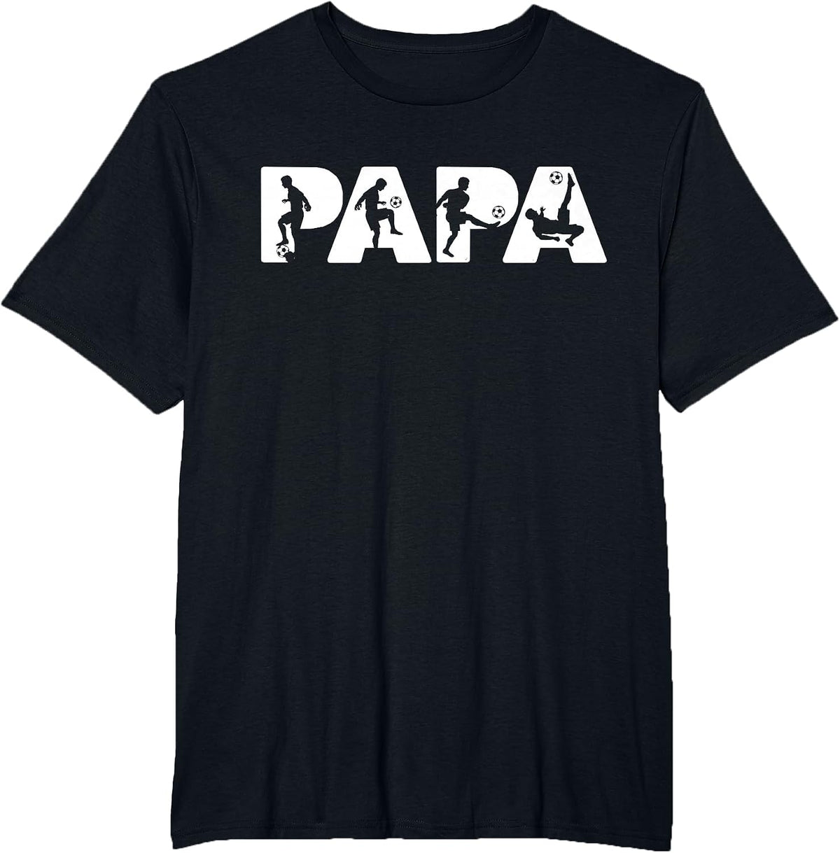 Football Dad T-Shirt Funny Dad Football Father T-Shirt - Black