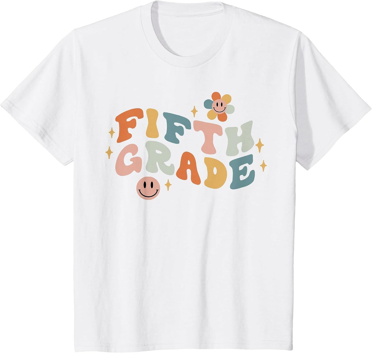 Fifth Grade Teacher Back to School Retro 5th Grade T-Shirt - White