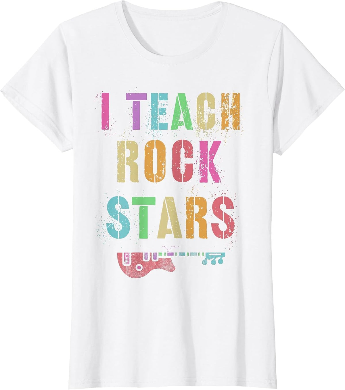 Teachers Back to School Tribe I Teach Rock Stars Educator T-Shirt - White
