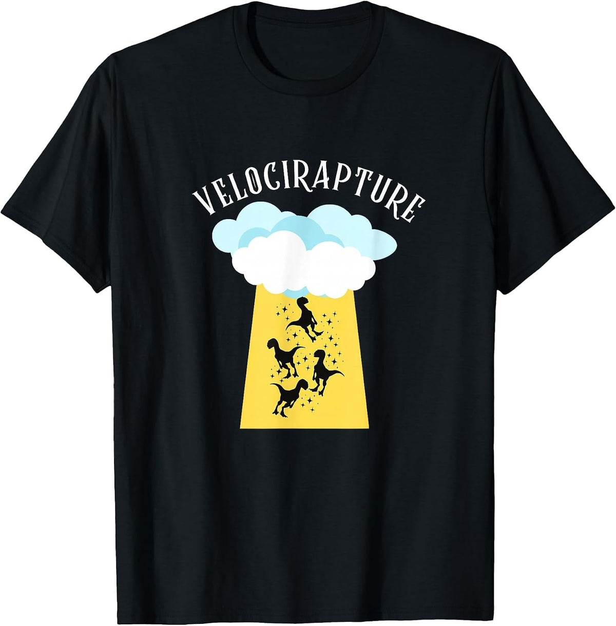 Velocirapture - Funny Dinosaur Raptor Joke T-Shirt - Black