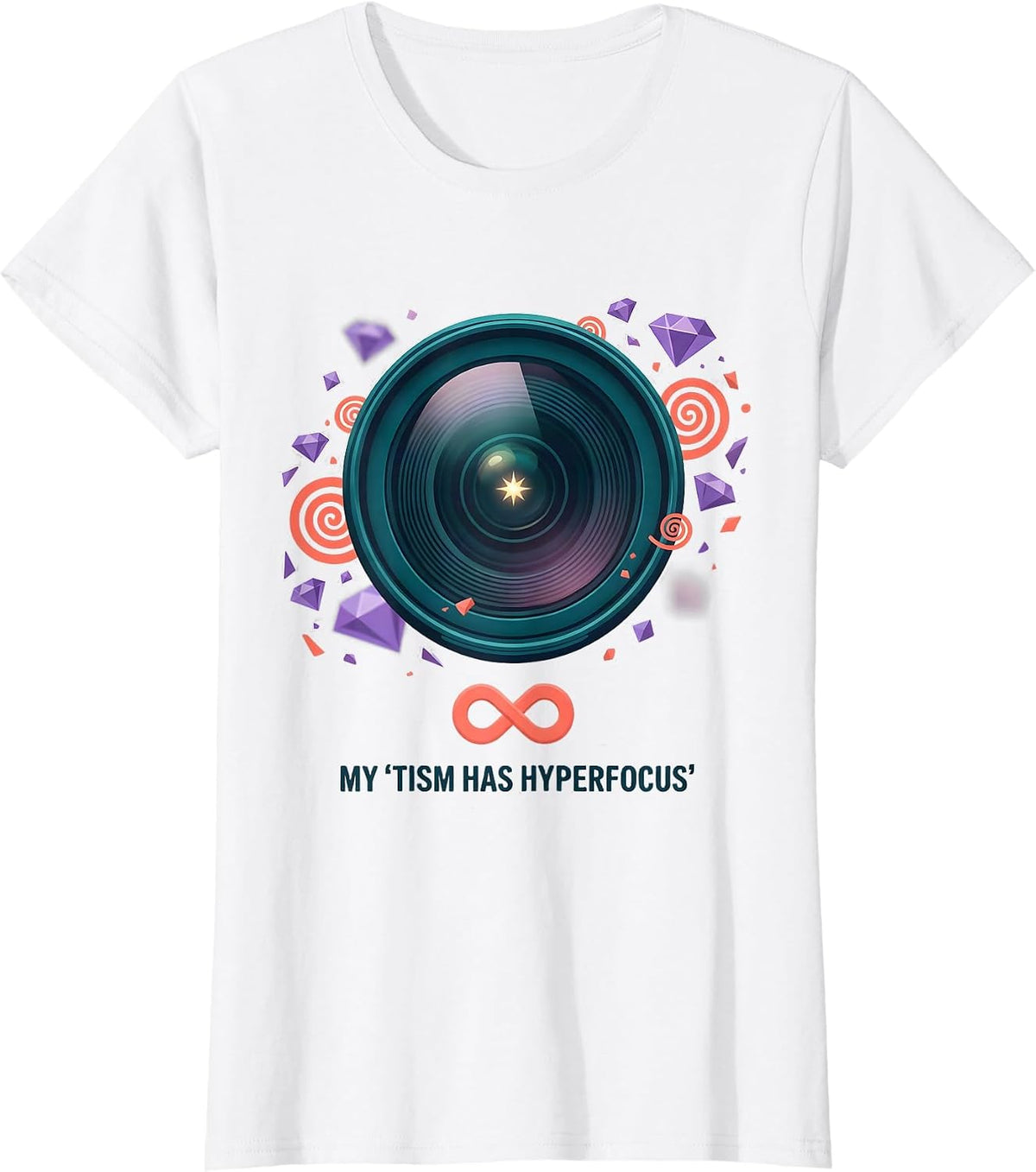Women's My 'Tism Has Hyperfocus Funny Autistic ADHD Meme T-Shirt - White