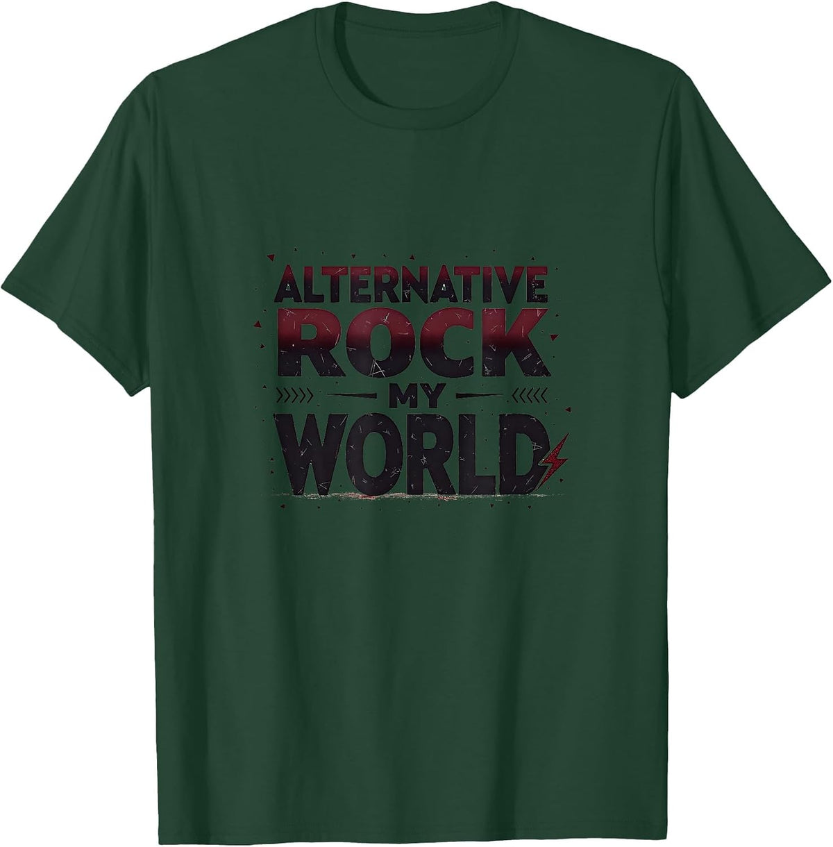 Alternative Rock My World 90s Music Design T-Shirt - Dark Green