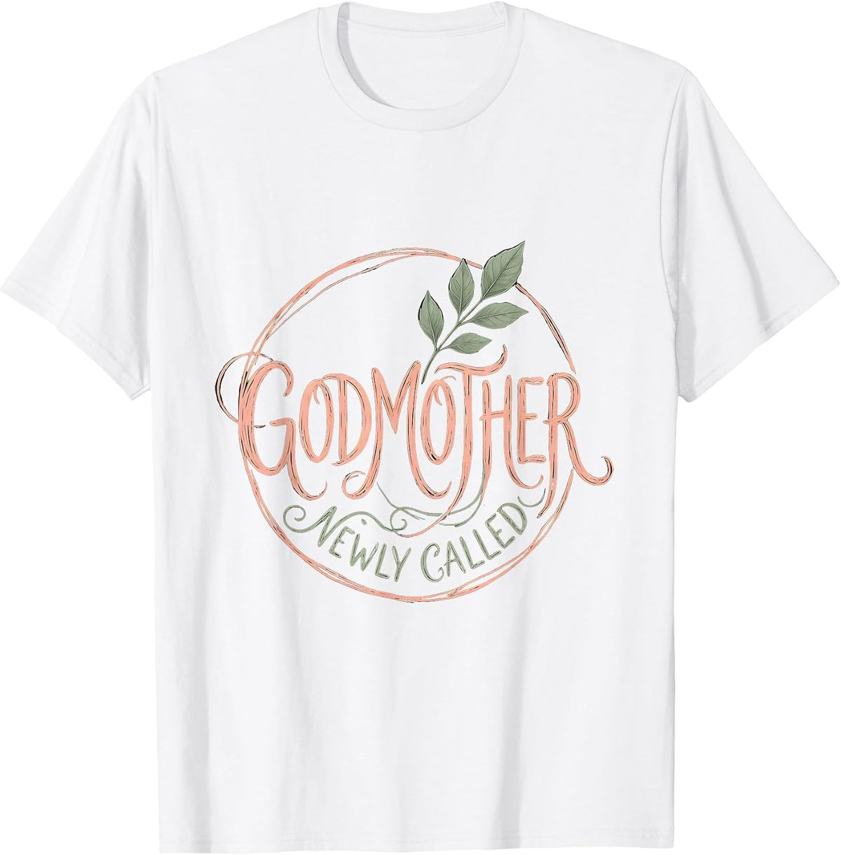 Men's Godmother Newly Called Boho Typography Aunt Humor T-Shirt - White
