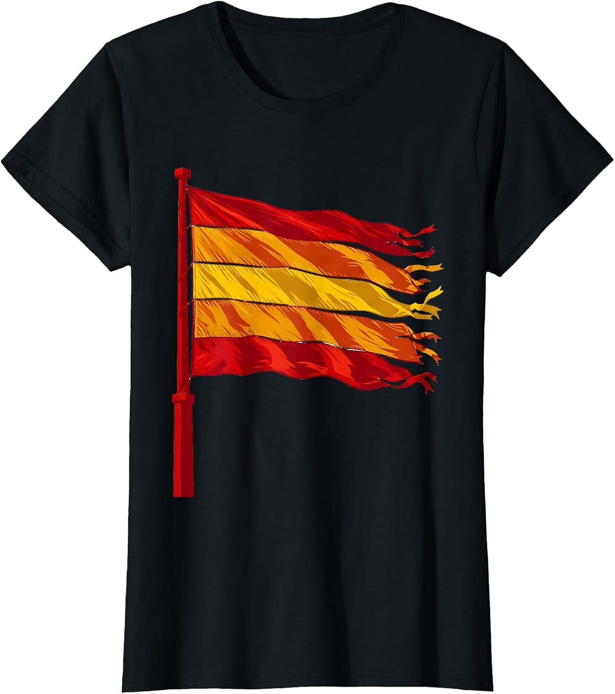Rainbow Flag in the Wind Pride Graphic T-Shirt - Black