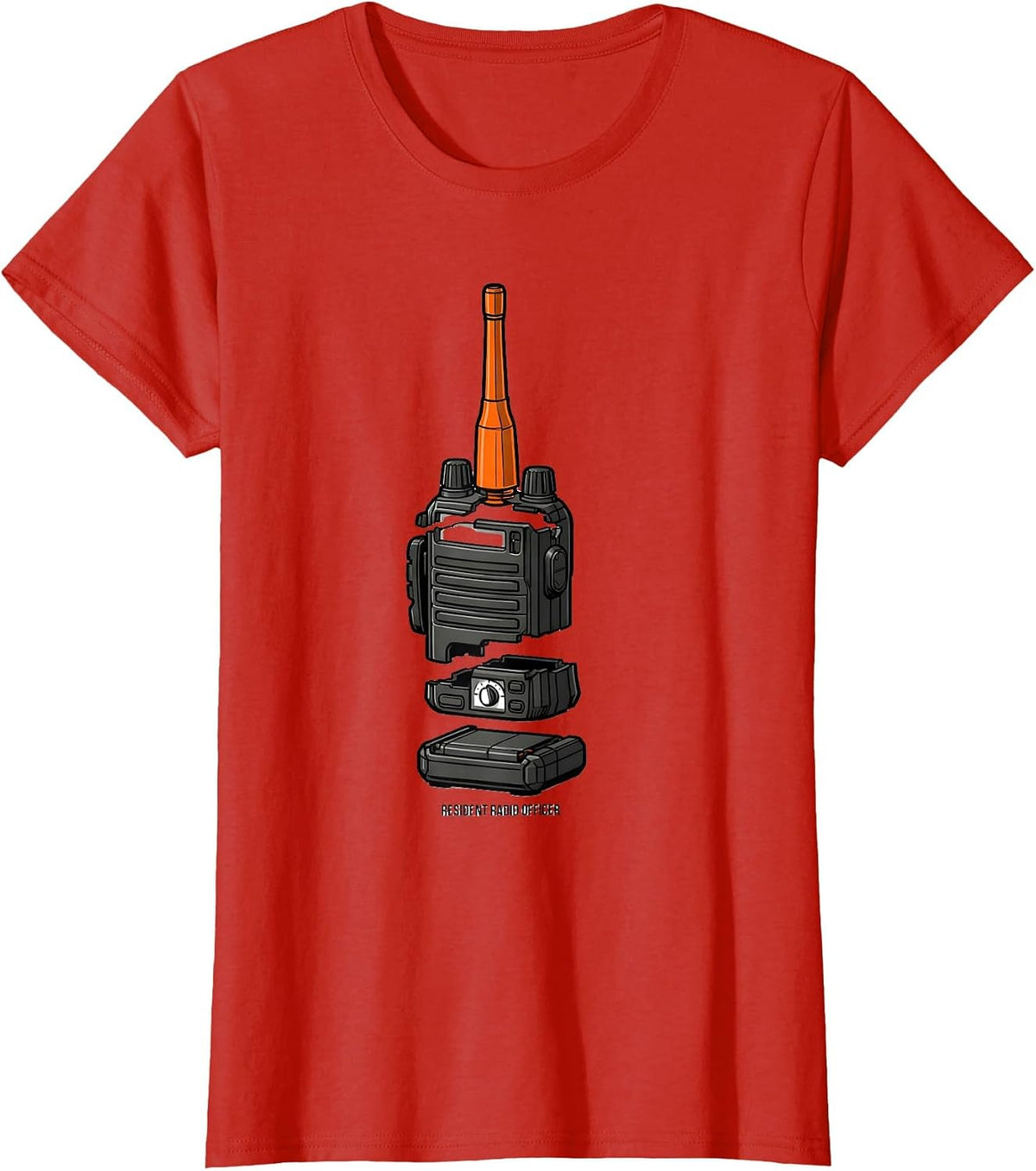 Resident Radio Officer Funny Ham Radio Operator Gift T-Shirt - Red