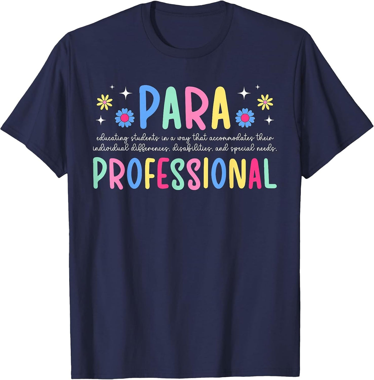 Paraprofessional Definition Parapro para T-Shirt - Navy Blue
