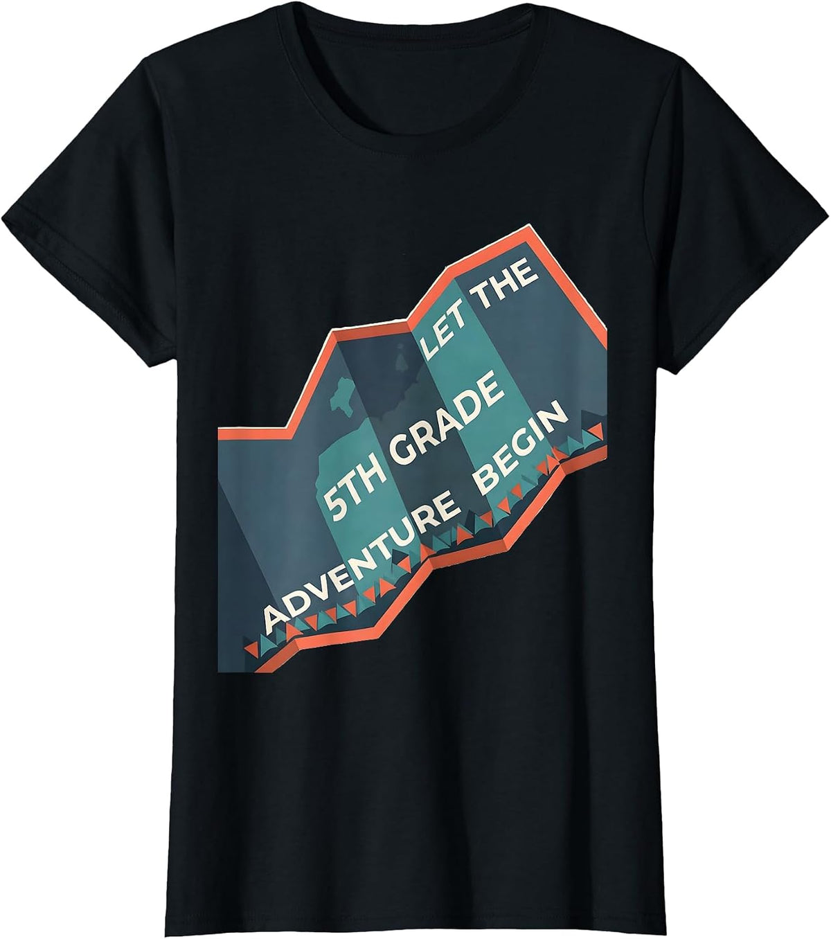 Let The 5th Grade Adventure Begin Fifth Grade Teacher Team T-Shirt - Black