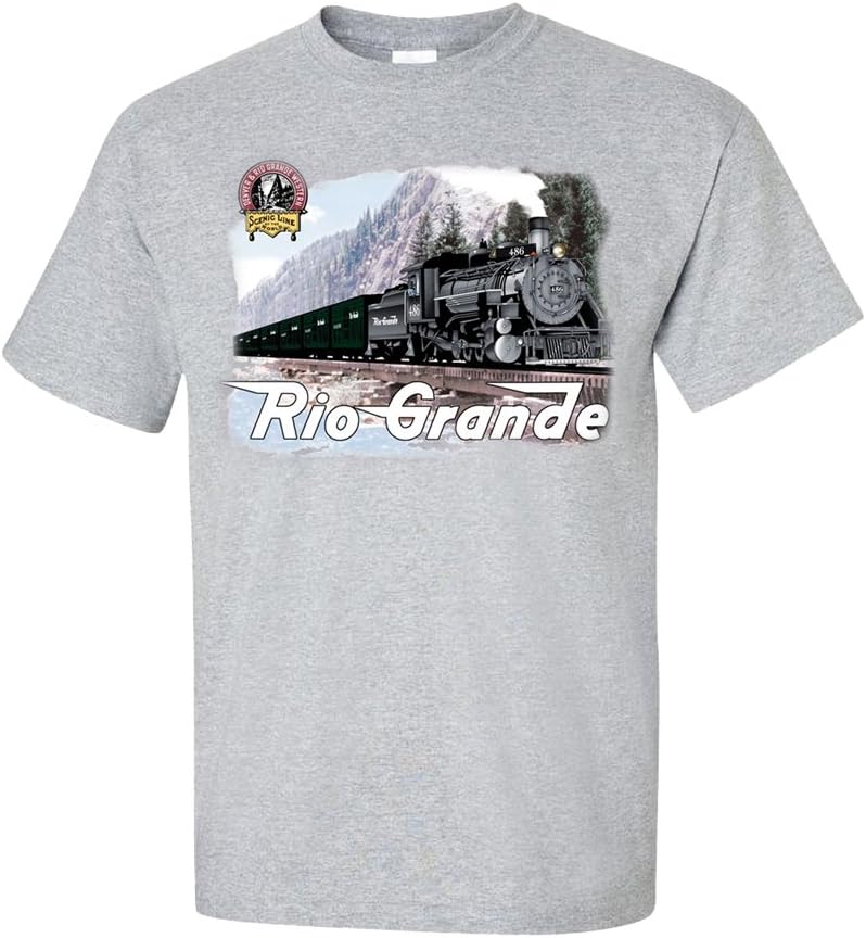 Rio Grande #486 Authentic Railroad T-Shirt Tee Shirt [76] - Kids Grey