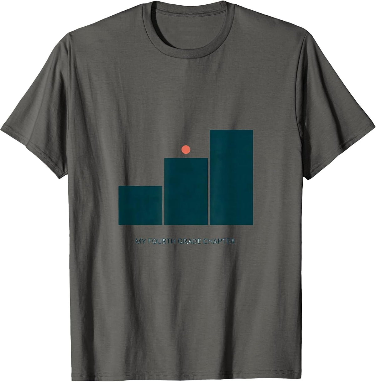Men's My Fourth Grade Chapter Retro Groovy Fourth Grade Teacher T-Shirt - Asphalt Grey