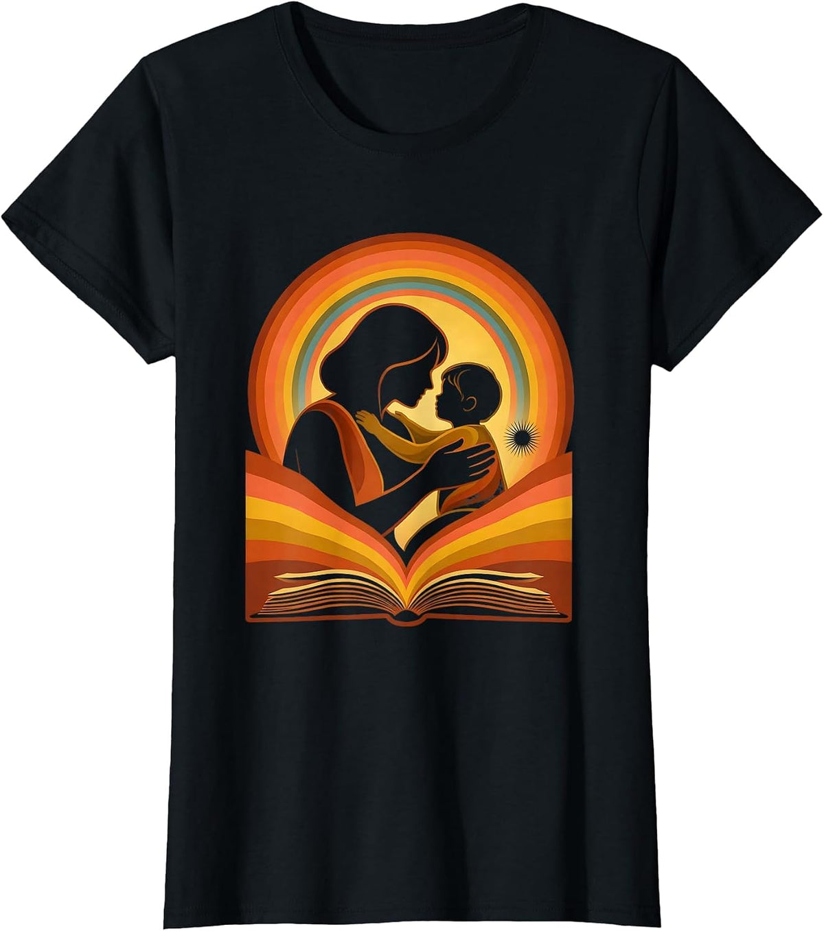Women's Paraprofessional Supportive Hand Graphic Design T-Shirt - Black