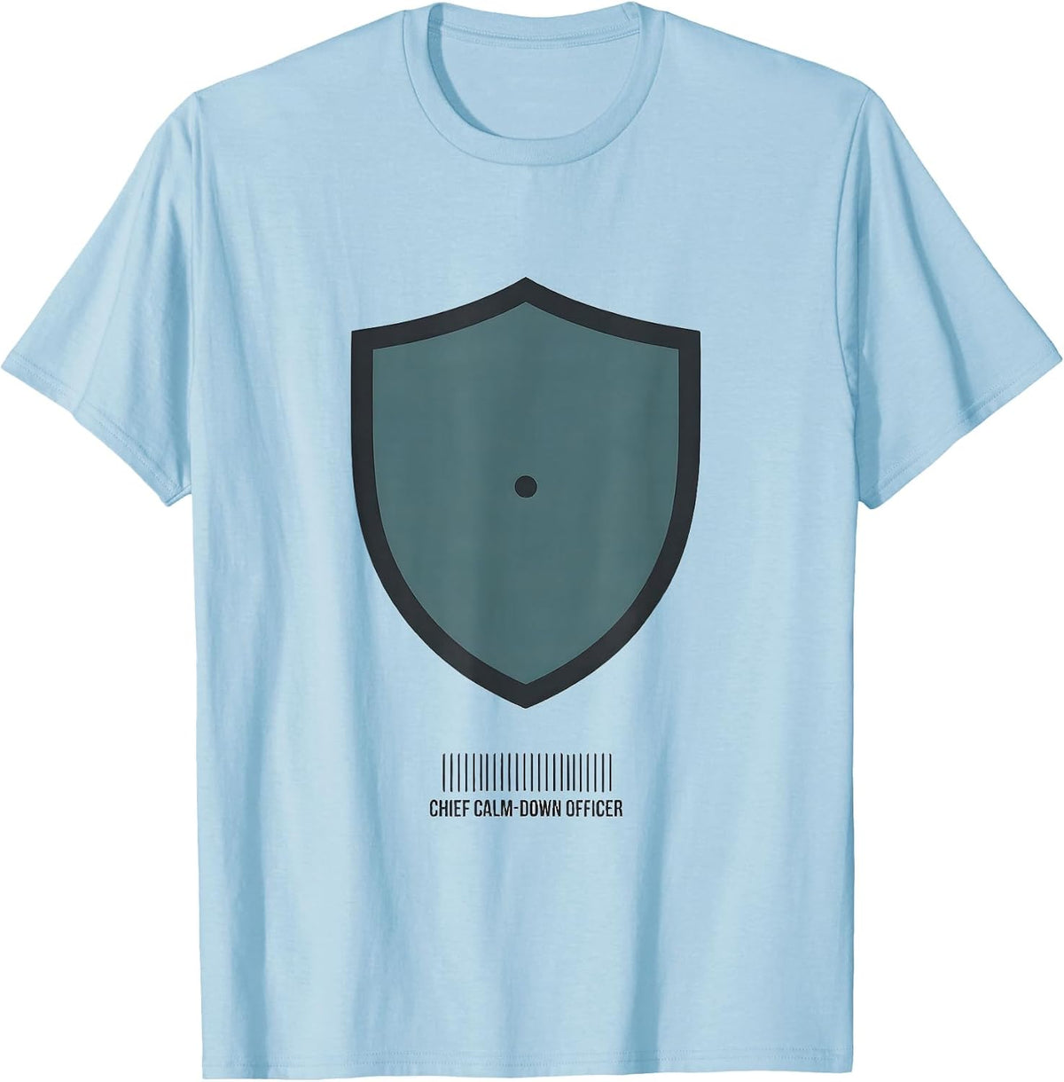 Men's Chief Calm-Down Officer Funny School Counselor Appreciation T-Shirt - Baby Blue