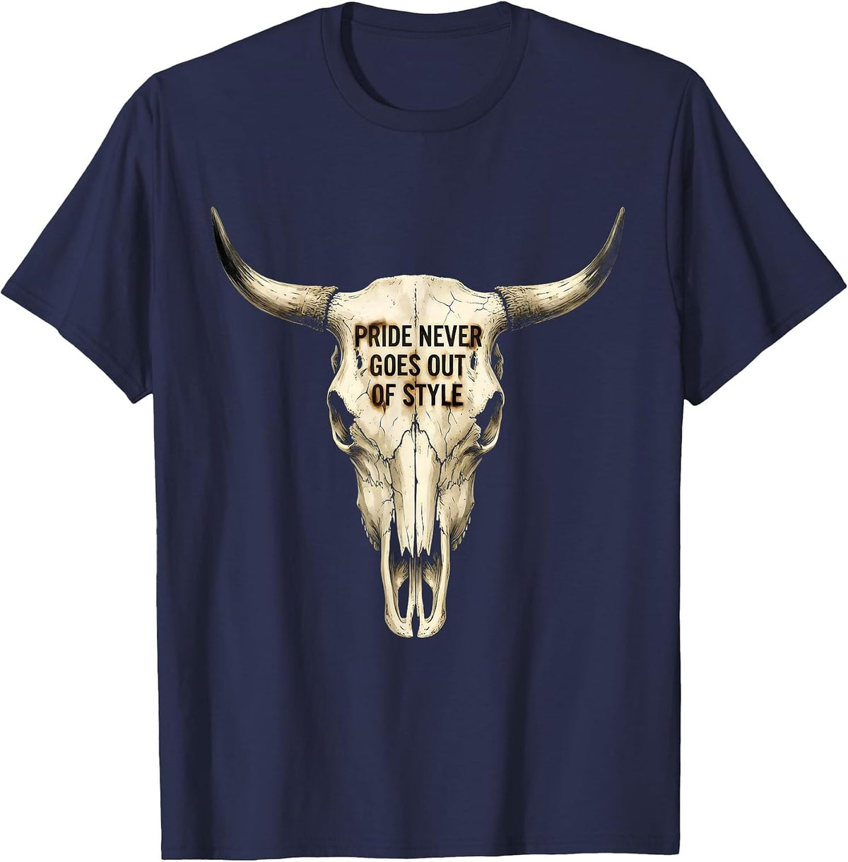 Men's Pride Never Goes Out of Style Graphic Design T-Shirt - Navy Blue