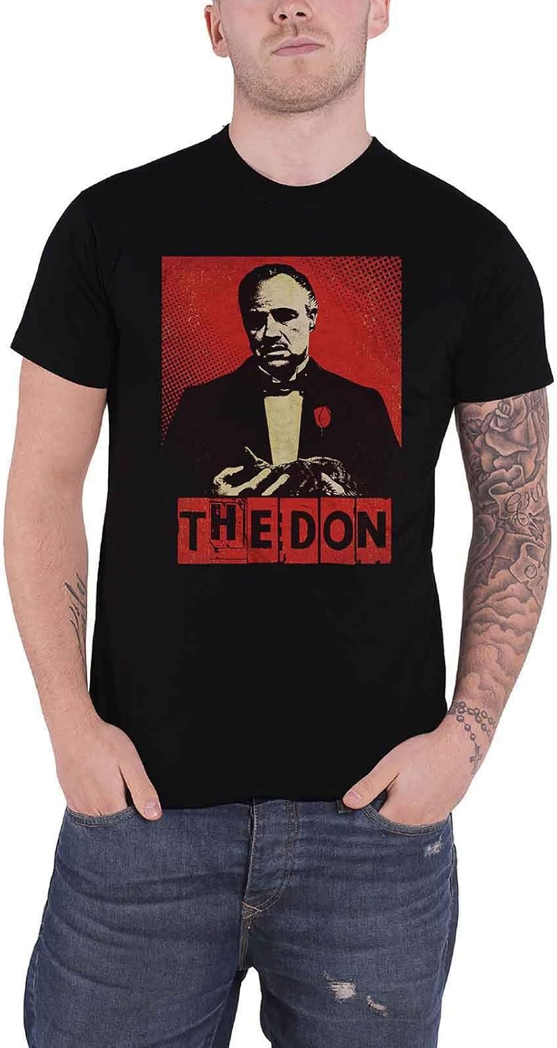 GODFATHER Men's The Don Slim Fit T-Shirt Black - Black